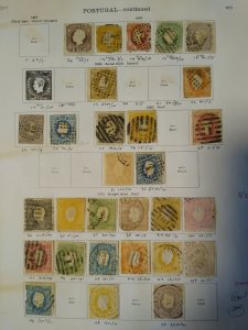 collection on pages Portugal 1853-70 CV $1300