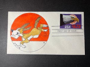 1988 USA First Day Cover FDC Terre Haute IN No Address Eagle Express Mail 48