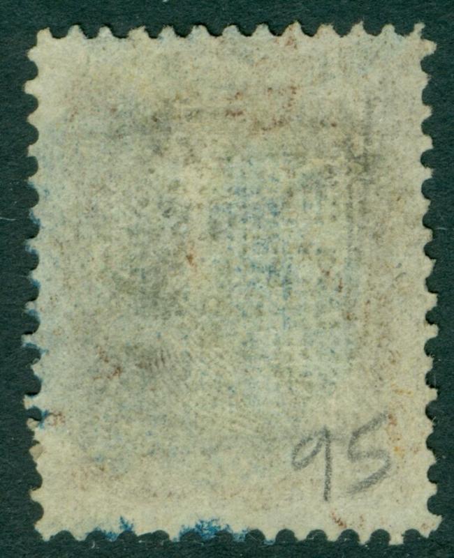 USA : 1868. Scott #95 Nice Used stamp with Blue cork cancel. PSAG Cert. Cat $900