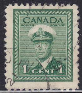 Canada 249 King George VI WWII War 1¢ 1942