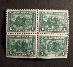 US #397 Mint H Og 1c Balboa Block Of (4) 1913