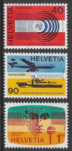 SWITZERLAND 1976 Activities ITU Official Set Sc 10O11-10O13 MNH