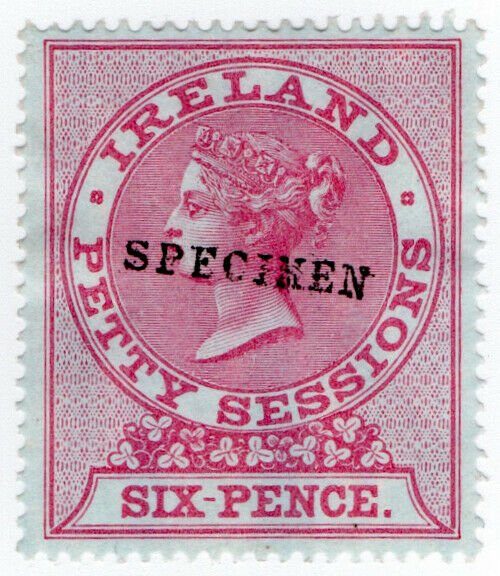 (I.B) QV Revenue : Ireland Petty Sessions 6d (specimen)