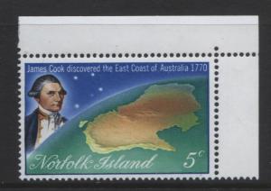 Norfolk Is -Scott 141 - James Cook & Southern Cross.-1970 -MNH - Single 5c Stamp