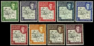 1946 Falkland Island Dependencies 1L1-1L8 Wmk 4 - OGH - VF+ - CV$17.00 (E#3485)