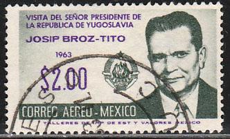 MEXICO C275, Visit of Marshall Tito of Yugoslavia. Used. F-VF. (1401)