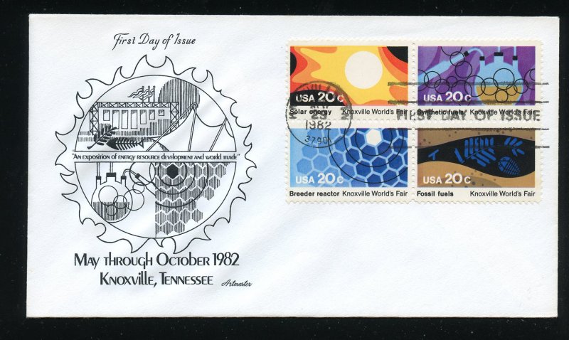 US 2009a Knoxville World's Fair Sc 2006-2009 Blk  UA Artmaster cachet FDC