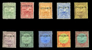 Grenada #68-76S (SG 77-88s) Cat£250, 1906-11 Seal of the Colony, set of ten,...