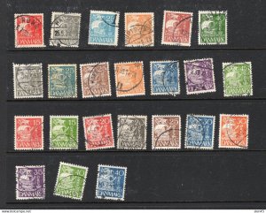 Denmark 1927-34 Caravel issues 3 different sets Used 17534