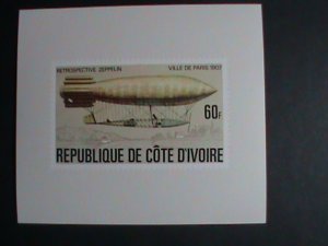 IVORY COAST STAMP:1977 SC#440 HISTORY OF ZEPPELIN-VILLE DE PARIS  PROOF SHEET