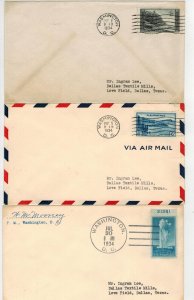 1934 NATIONAL PARKS COMPLETE SET 10 FDCs MATCHED ADDRESS 1c TO 10c 740/749