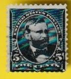 US SCOTT#281 1898 5c ULYSSES S. GRANT - USED