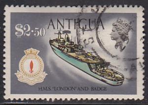Antigua 256 Missile Destroyer London & Emblem 1970