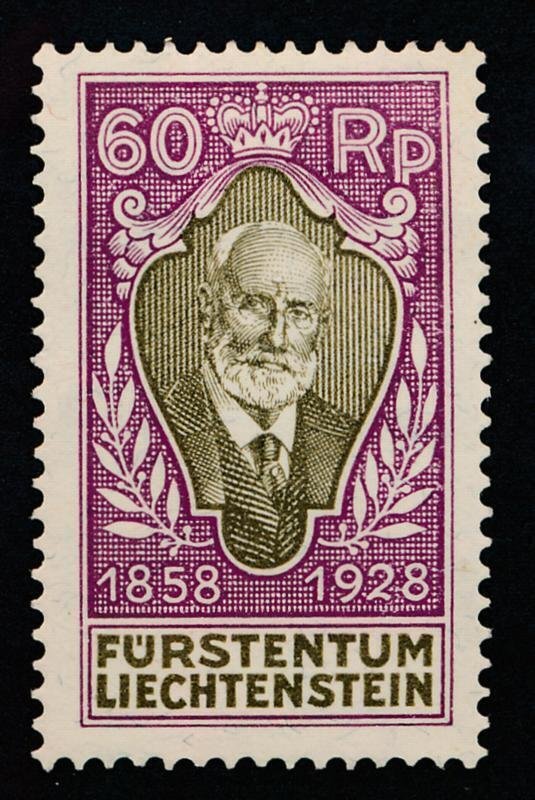 LIECHTENSTEIN 85 MINT VF LIGHT HINGED (LH) 