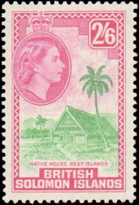 Solomon Islands #103, Incomplete Set, 1956-1960, Never Hinged