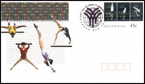 Australia World Gymnastics Championships Postal Stationary U/A FDC VF