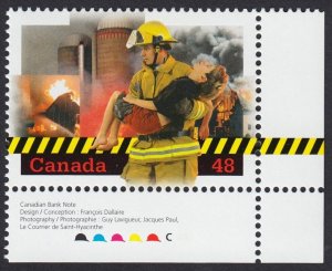 CANADA'S VOLUNTEER FIREFIGHTERS * Canada 2003 #1986 MNH LR STAMP W/COLOR ID