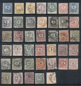 Hungary 1874-99 Numerals Assorted Fu