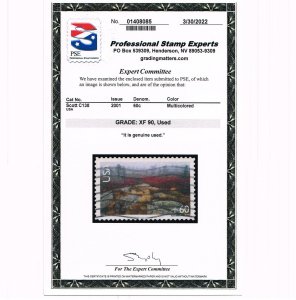 EXCELLENT GENUINE SCOTT #C138 AIR MAIL ISSUE USED PSE CERT GRADED XF-90