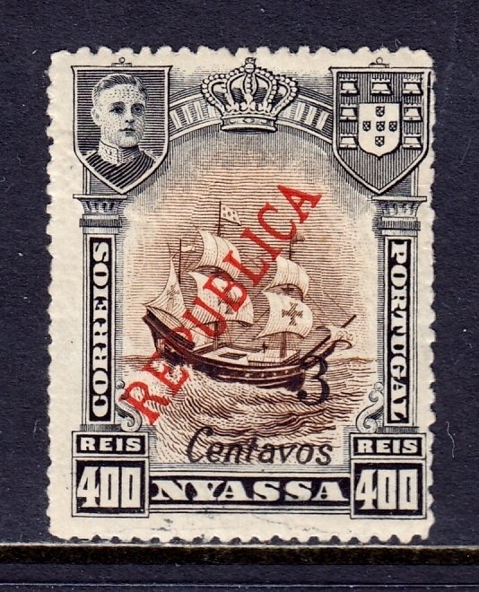 Nyassa - Scott #88 - Lisbon surcharge - MH - Some soiling, sh. perfs - SCV $5.00