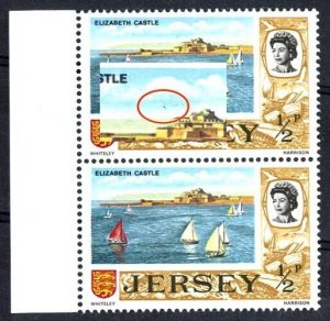 Jersey 1971 ½p Elizabeth Castle r5/1 Birds in sky variety unmounted mint margi