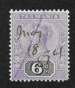 Tasmania Scott 79 UHR - 1892 6p Queen Victoria, Perf 14, Wmk 77 - SCV $7.25