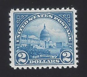 US #572 1922-25 Deep Blue Unwmk Perf 11 MNH VF SCV $150