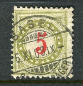 SWITZERLAND; 1883-1900s early classic Postage Due issue fine used 5c. value