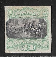 US A Sc #120 24c Plate proof on thick card VF