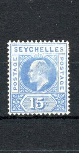 Seychelles 1903 15c dented frame variety SG 50a MNH