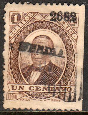 MEXICO-Merida 123, 1¢ 2682 JUAREZ FOREIGN MAIL single, USED. F-VF (58)