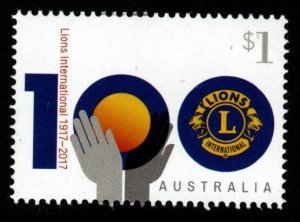 AUSTRALIA SG4738 2017 CENTENARY OF LIONS CLUBS MNH