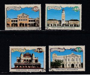 Australia # 1297-1300, Gold Town Buildings, Used, 1/2 Cat.