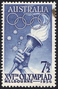 Australia: SC#289 7½d  Melbourne Summer Olympic Games (1956) OG/NH