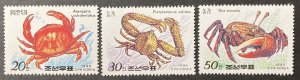 North Korea 1990 #2898-2900, Crabs, MNH.