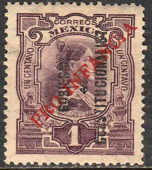 MEXICO RA13, 1¢ Postal Tax. UNUSED, HINGED, OG. F-VF..