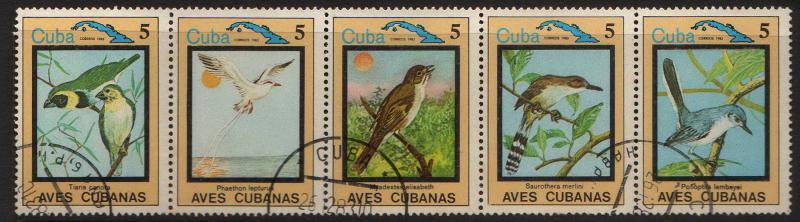 Birds - #2648a(4) - strip of 5 used