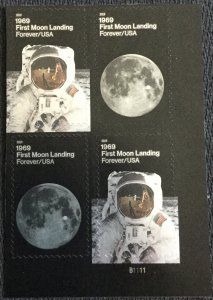 US #5399-5400 MNH Plate Block of 4 1st Moon Landing (.55)