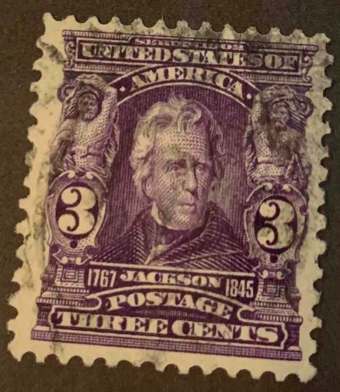 US Stamps Used #302 1903 3c Jackson #302A037