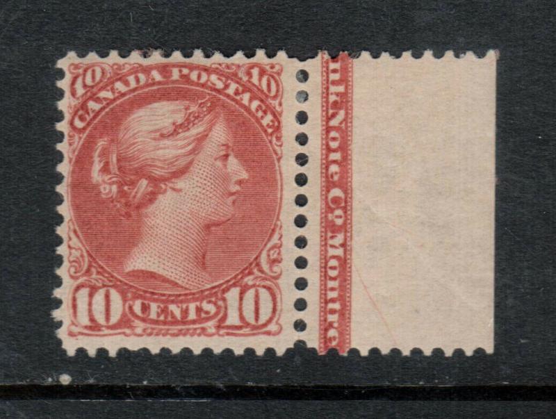 Canada #45 Very Fine Mint With Imprint In Margin Full Disturbed Original Gum