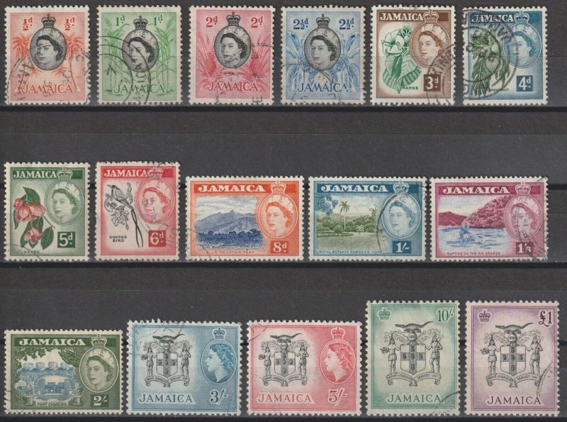 JAMAICA 1956 SG 159/74 USED Cat £60