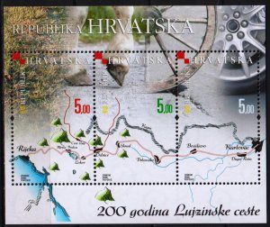 Croatia 2008 Luise Road to Rijeka Maps Mi.Bl.32 S/S MNH