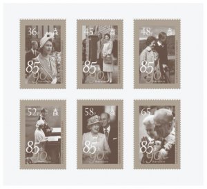 Queen Elizabeth 85th Birthday & Prince Philip's 90th =Set of 6 MNH Alderney 2011