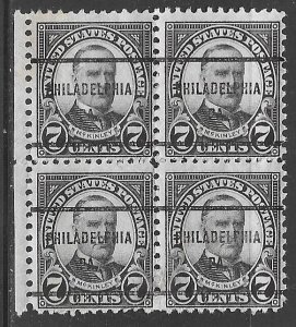 USA 639: 7c McKinley, Philadelphia precancel, used, F