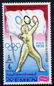Yemen - Royalist 1968 Fencing 4b from Olympics Winners wi...