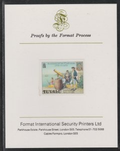 TUVALU 1979 CAPTAIN COOK imperf mounted on Format Int Proof Card