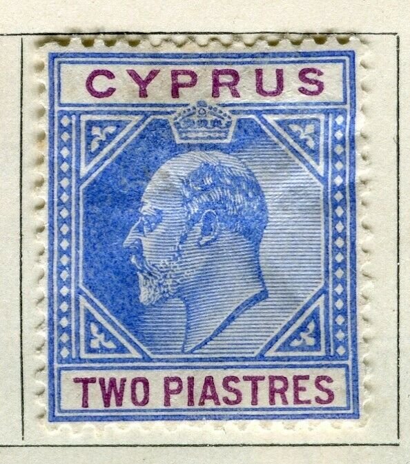 CYPRUS; 1904 early Ed VII issue Mint hinged 2Pi. value