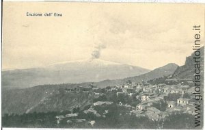 03901  CARTOLINA d'Epoca - CATANIA Citta': ERUZIONE ETNA