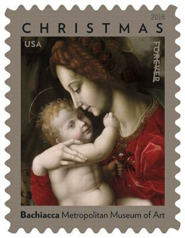 2018 Madonna and Child by Bachiacca Book of 20 - Stamps Scott 5331a