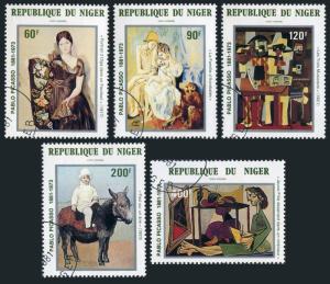 Niger C310-C314,CTO.Mi 752-756. Pablo Picasso,birth centenary,1981.Paintings.